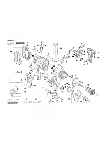 Vue éclatée Bosch GBM1600RE 3601AB0000 #01