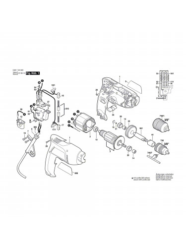 Vue éclatée Bosch GBM450RE 0601144503 #01
