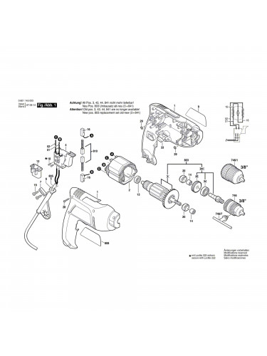 Vue éclatée Bosch GBM6 0601145003 #01