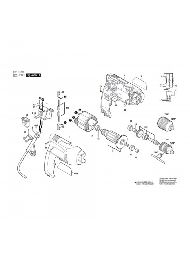 Vue éclatée Bosch GBM6 0601145165 #01