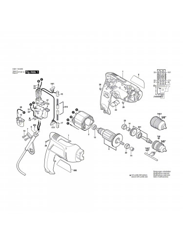 Vue éclatée Bosch GBM6RE 0601145668 #01
