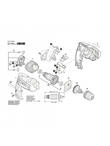 Vue éclatée Bosch GBM6RE 3601D72600 #01