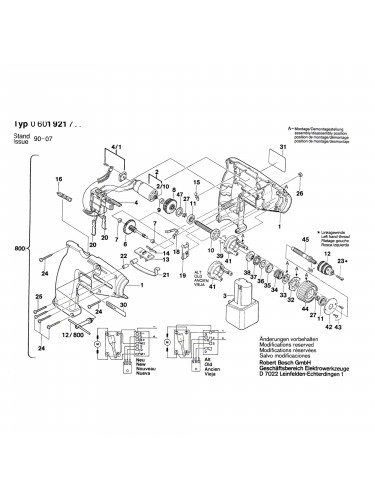 Vue éclatée Bosch GBM7,2VE 0601921723 #01