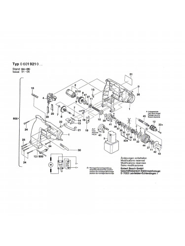Vue éclatée Bosch GBR7,2V 0601921003 #01