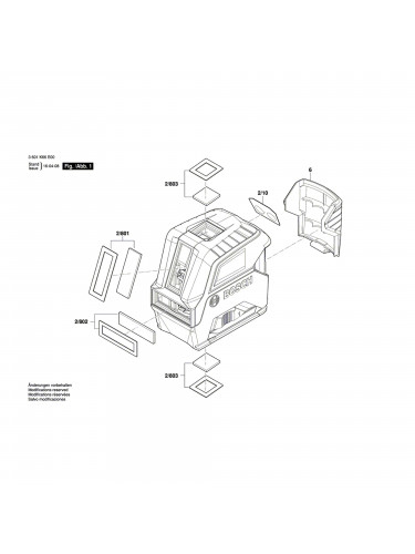 Vue éclatée Bosch GCL2-50 3601K66F00 #01