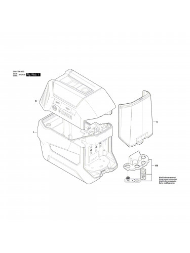 Vue éclatée Bosch GCL2-50G 3601K66M00 #01