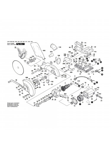 Vue éclatée Bosch GCM10 0601B20003 #01