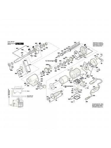 Vue éclatée Bosch GDB350WE 3601A89901 #01