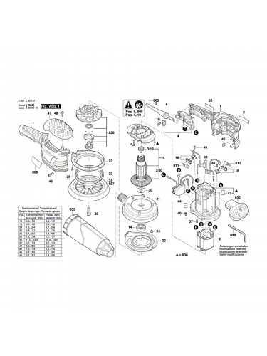 Vue éclatée Bosch GEX125-150AVE 3601C7B101 #01