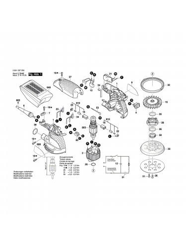 Vue éclatée Bosch GEX125-1AE 3601C87500 #01