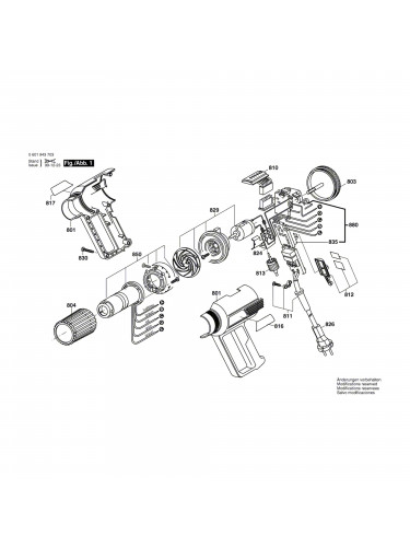 Vue éclatée Bosch GHG650LCE 0601943703 #01
