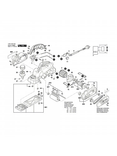 Vue éclatée Bosch GHO16-82D 3601EA4000 #01