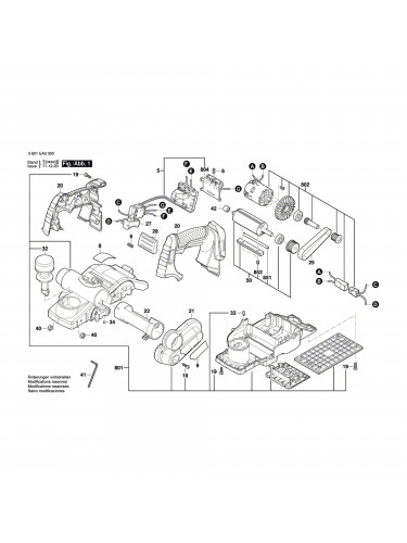 Vue éclatée Bosch GHO18V-LI 3601EA0300 #01