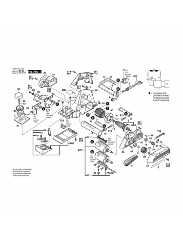 Vue éclatée Bosch GHO31-82 0601593166 #01