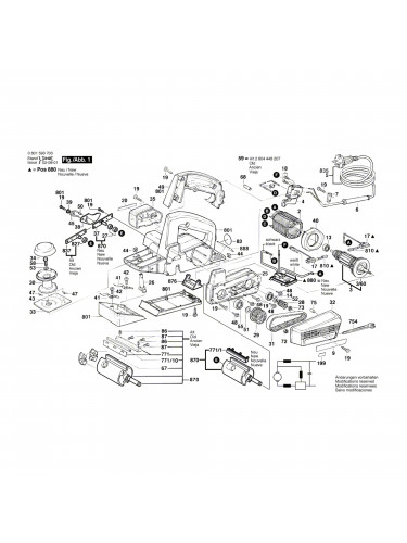 Vue éclatée Bosch GHO36-82C 0601593703 #01