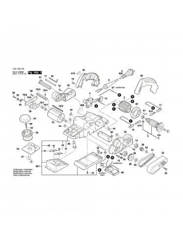 Vue éclatée Bosch GHO40-82C 060159A703 #01