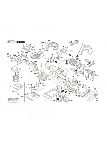 Vue éclatée Bosch GHO40-82C 060159A7A0 #01