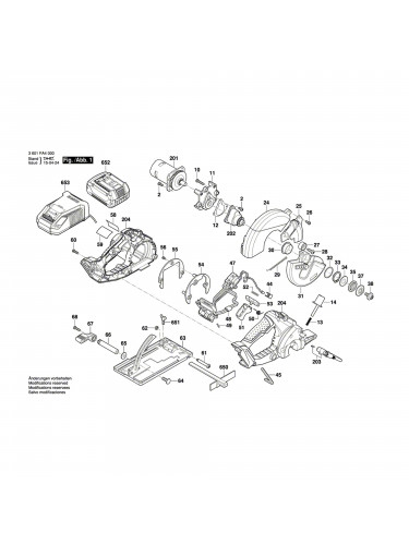 Vue éclatée Bosch GKM18V-LI 3601FA4000 #01