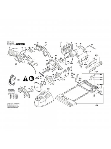 Vue éclatée Bosch GKS10,8V-LI 3601FA1000 #01
