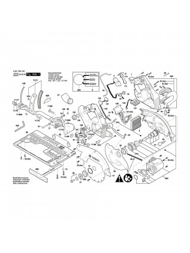 Vue éclatée Bosch GKS18V-68GC 3601FB5100 #01