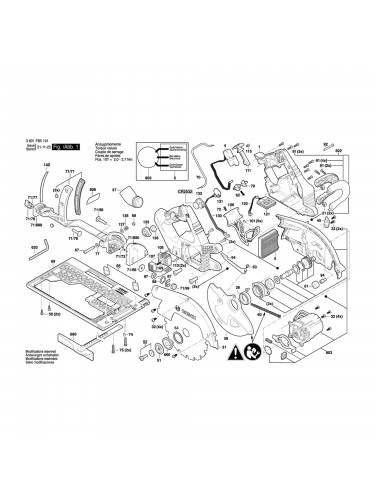 Vue éclatée Bosch GKS18V-68GC 3601FB5101 #01