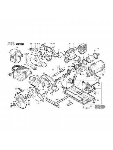 Vue éclatée Bosch GKS18V 3601F66F00 #01