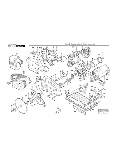 Vue éclatée Bosch GKS24V 0601666220 #01