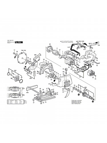 Vue éclatée Bosch GKS54CE 0601569703 #01