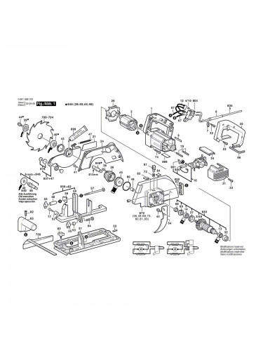 Vue éclatée Bosch GKS65 0601568103 #01