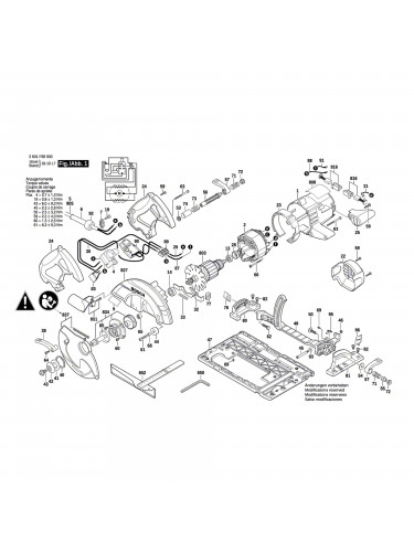 Vue éclatée Bosch GKS65GCE 3601F68900 #01