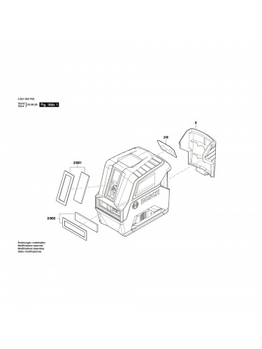 Vue éclatée Bosch GLL2-10G 3601K63P00 #01