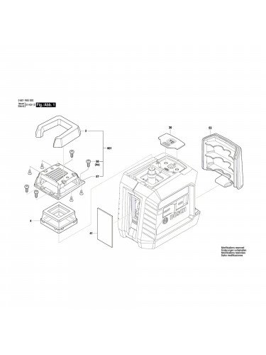 Vue éclatée Bosch GLL2-20G 3601K65000 #01