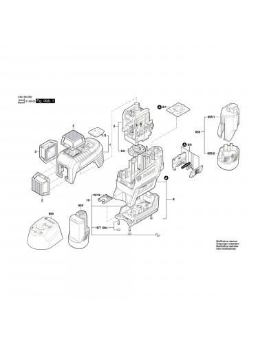 Vue éclatée Bosch GLL3-80C 3601K63R00 #01