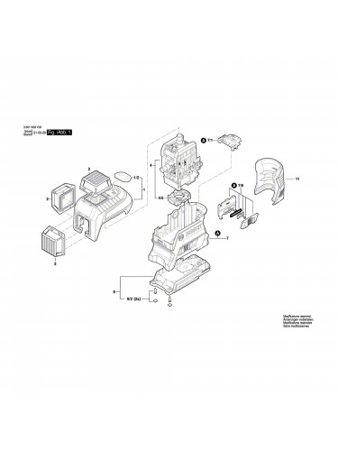 Vue éclatée Bosch GLL3-80G 3601K63Y00 #01