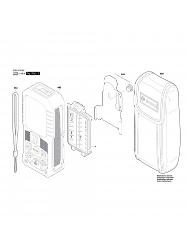 Vue éclatée Bosch GLM165-27C 3601K72T00 #01