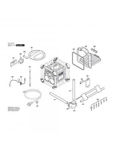 Vue éclatée Bosch GML24V 0601429001 #01