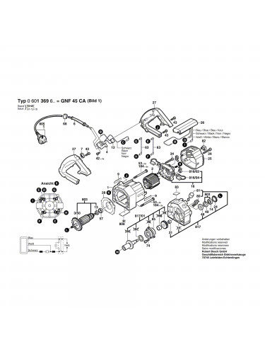 Vue éclatée Bosch GNF45CA 0601369603 #01