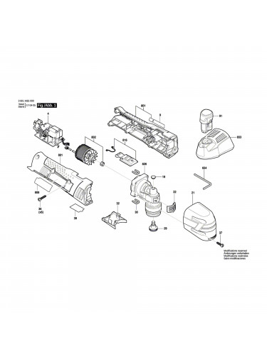 Vue éclatée Bosch GOP12V-28 3601HB5001 #01