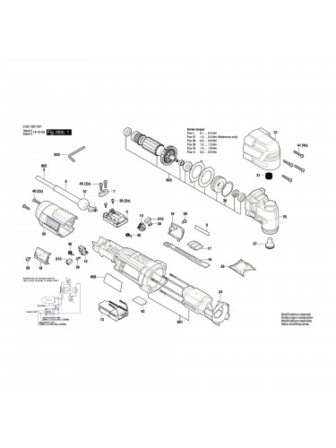 Vue éclatée Bosch GOP30-28 3601B37001 #01