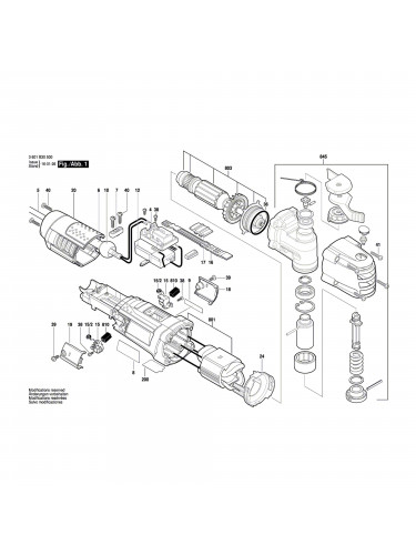 Pièces détachées Outil multifonctions BOSCH GOP 12V-28 3601HB5000