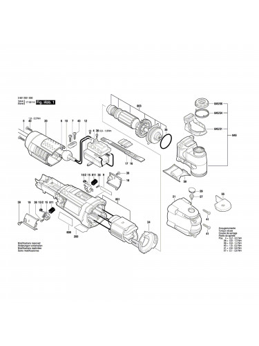 Vue éclatée Bosch GOP40-30 3601B31000 #01