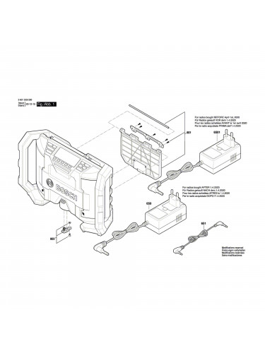Vue éclatée Bosch GPB12V-10 3601D29201 #01