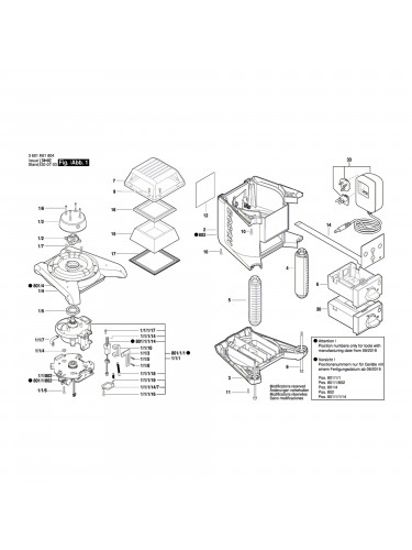 Vue éclatée Bosch GRL400H 3601K61804 #01
