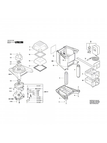 Vue éclatée Bosch GRL400H 3601K61805 #01