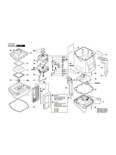 Vue éclatée Bosch GRL500H 3601K61A00 #01