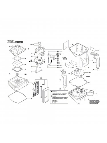 Vue éclatée Bosch GRL500H 3601K61A02 #01