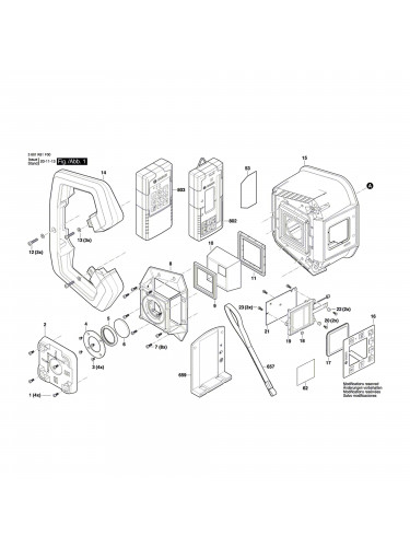Vue éclatée Bosch GRL600CHV 3601K61F00 #01