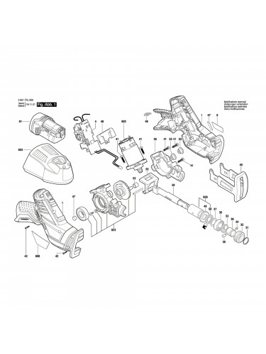 Vue éclatée Bosch GSA12V-14 3601F4L901 #01