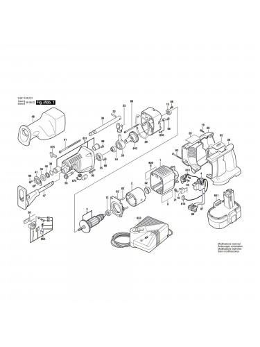 Vue éclatée Bosch GSA18VE 3601F45F01 #01
