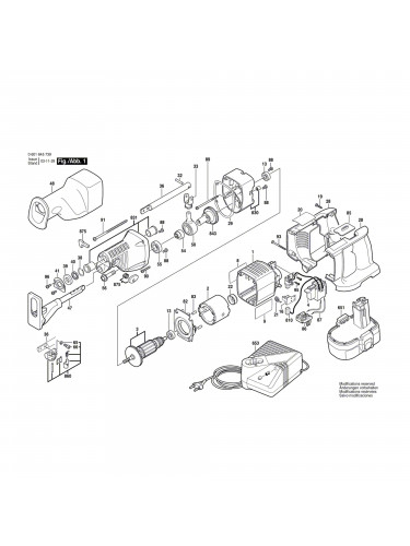 Vue éclatée Bosch GSA24VE 0601645703 #01